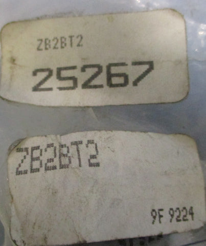 (Lot of 2) Telemecanique ZB2BT2 Black Push Pull Button Mushroom Switch 25267