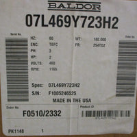 Baldor Reliance 07L469Y723H2 Industrial Motor 2HP 1165RPM 254TDZ 115/16" Shaft
