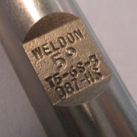 Lot of 2 Weldon 5° TaperedEndMill:Constant Spiral T5 6S3,3/16"DIA,1/2"SHK,3FL,U