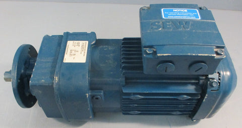 Sew Eurodrive RF17DRS71M4 Gearmotor 16.99:1 Ratio 0.75HP 1690/99RPM 20mm Shaft D