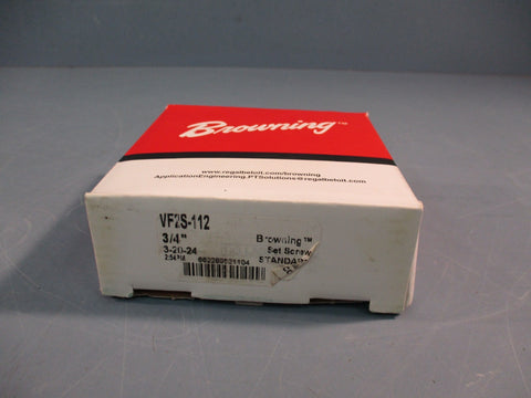 Browning VF2S-112 Mounted Cast Iron Two Bolt Flange Ball Bearing - Setscrew Lock