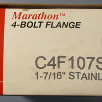 Marathon MRC C4F107SS 4Bolt Flange Mount Bearing 17/16" Bore