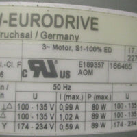 Sew Eurodrive R47 DRN90L4/BE2/TH/V Gearmotor 14.56:1 13/16" Shaft Dia NOS