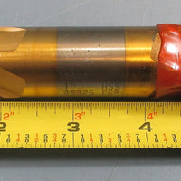 Niagara TiN Double End Mill Cutter, 1"DIA,1"SHK, HSS, 45326, F6, 4FL, USA