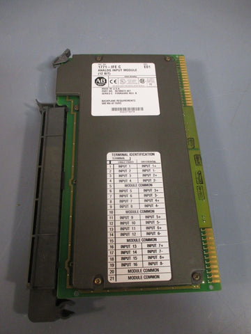 AllenBradley Analog Input Module (12 Bit) Series C 1771IFE