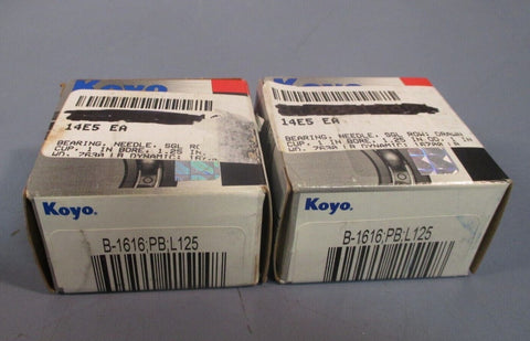 Lot of 2 Koyo Needle Roller Bearing B1616 PB L125