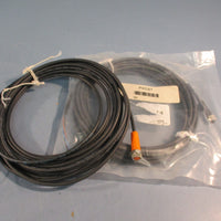 LOT OF 2 IFM ELECTRONICS PXCST CABLE 3 PIN M8 FEMALE ELB 5M PVC BK 24AWG 60VAC
