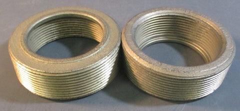 Lot of 2 Crouse Hinds RE108 Conduit Hub Reducer 4" x 3" Feraloy Iron Alloy 3" ID