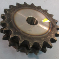 Martin D60B20H Double Roller Sprocket 20 Teeth 1 Inch Inside Diameter