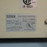 Sato M8400 Bar Code Printer 100120/200240 Vac