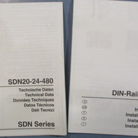 EGS Sola Power Supply SDN 2024480 24VDC 20A Output, 480VAC 1.5A Input 3PH