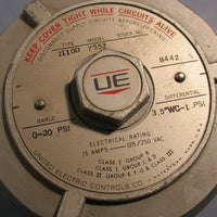 United Electric Type J110D 7553 Pressure Switch 020 PSI Range