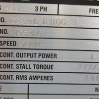 Allen Bradley 1326AB-B410G-21 Servo Motor 155286 3PH 5000RPM Max 3/4" Shaft Dia