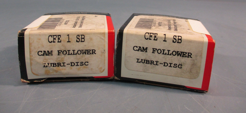 Lot of (2) McGill CFE1SB Flat Cam Follower; Roller: 1"OD x 5/8" Wide