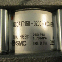 SMC NCDA1T150-0200-XC3ABEH Pneumatic Cylinder 250 PSI 1.70 MPa 2-3/4" Stroke