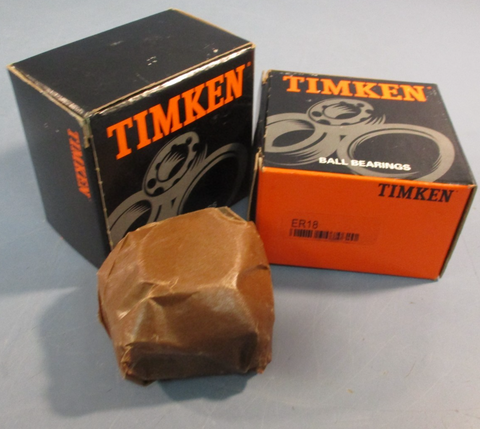 Lot of (2) TIMKEN ER18 Ball Insert Bearing 1-1/8 inch bore  2 7/16" OD