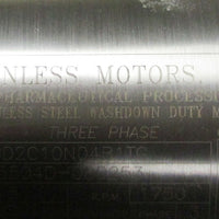 Stainless Motors PD2C10N04B1TG 3 Ph 1.5 HP w/ IL650S12TA110H Reducer 11:1 Ratio