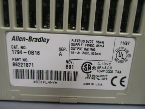 AllenBradley Flex I/O Output Module 24 VDC Ser. A 17940B16