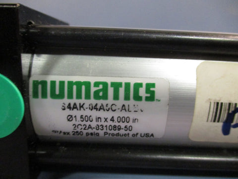 NUMATIC Pneumatic Cylinder Double Acting 1.5" Bore, 4" Stroke S4AK04A5CALB0