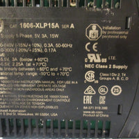 Allen-Bradley 1606-XLP Power Supply 1 PH, 5V, 3A, 15W Series A 1606-XLP15A