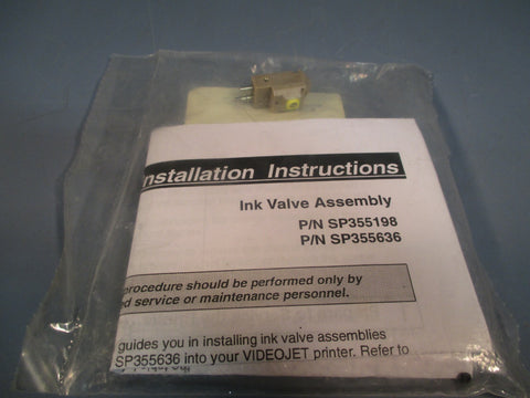 VIDEOJET SP355198 Iink Valve Assembly