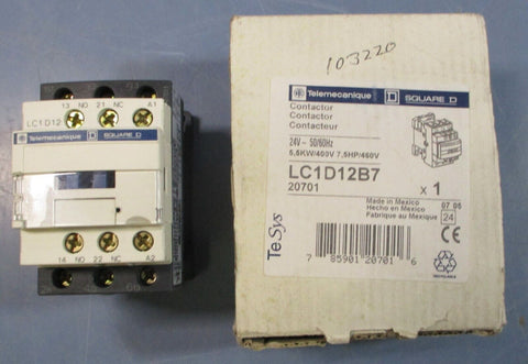 Schneider Electric Telemecanique LC1D12B7 Reversing Contactor 3PH 24VAC 50/60Hz