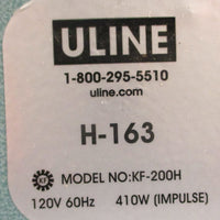 ULine H-163 Impulse Sealer 8" Uline Poly Bag Sealer 8 Mil Max Seal Thickness
