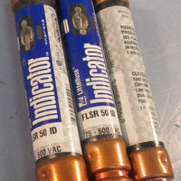 Littelfuse FLSR 50 ID Time Delay Dual Element Fuse Class RK5 75-600VAC Lot of 3
