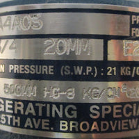 Parker A4AOS Pilot Operated Refrigerant Pressure Regulator 400 PSIG Max