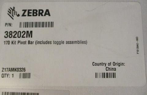 Zebra 38202M 170 Kit Pivot Bar Includes Toggle Assemblies