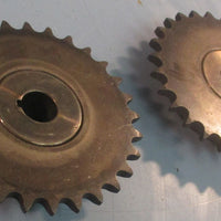 Tsubaki H40B28X3/4 Roller Chain Sprocket 3/4" Bore Keyed 28 Teeth Lot of 2