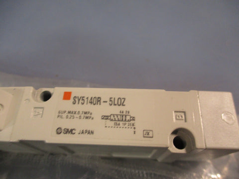 SMC 5 PORT SOLENOID VALVE, 2 POS, BASE MOUNTED SINGLE UNIT SY5140R5LOZ