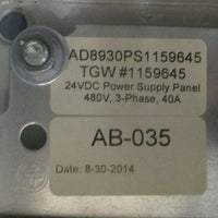 Standard Power Supply IAD8930PS1159645 Power Supply Panel 1159645 480V 3PH 60Hz