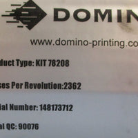 Domino Type SH/MR/HD Shaft Encoder Assembly 78208 2362PPR Missing Hardware