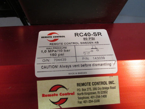 Remote Control  RC40SR Pneumatic DBL Acting Actuator 80 PSI 1,0 MPa/10 Bar 150