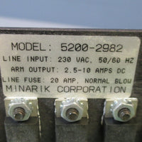 Minarik Corporation 52002982, 230 VAC Speed Control Board 50/60Hz Used
