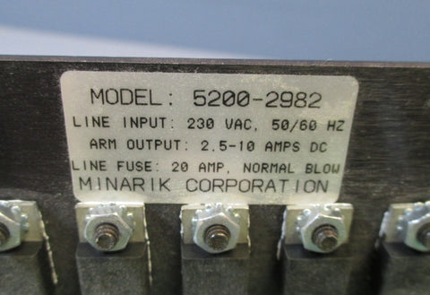 Minarik Corporation 52002982, 230 VAC Speed Control Board 50/60Hz Used