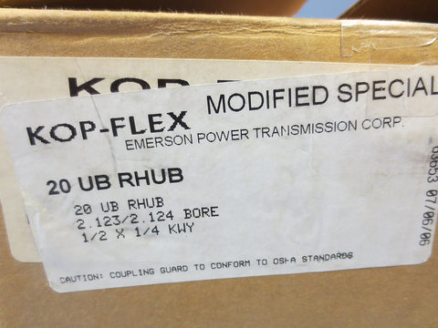 Emerson Kop-Flex Max-C 20 UB RHUB 2.123/2.124 Bore w/ KeyWay  Couple