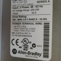 AllenBradley Line Filter Series A Cat# 22RF034CS0