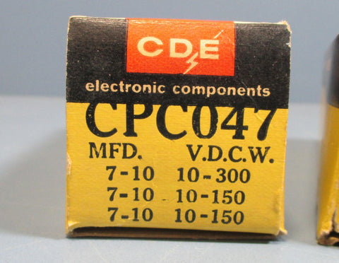 Lot of 2 Cornell Dubelier CDE CPC047 Can Capacitor 10300 VDCW NOS