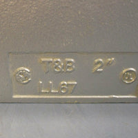 Lot of 2 Thomas & Betts 2" LL67 Form 7 Conduit Body Gray Iron w/ Zinc Plating
