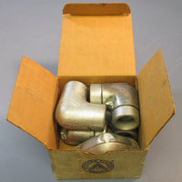 5 Appleton PFFL-100 1" Malleable Iron 90 Degree Female Pulling Elbow NOS