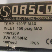 Orsco 54920004 Air Nozzle Valve 110/120V 150PSIG 8VA Solenoid Valve