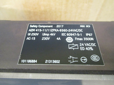 Schmersal Solenoid Safety Interlock Switch Device AZM 41511/11ZPK24VAC/DC