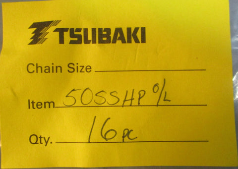 Tsubaki 50SS O/L Offset Roller Chain Link 50SSHP O/L (Lot of 16)