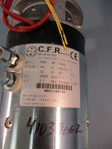 C.F.R. Motor MP113NVQ DS 800W, 44V 22I 2800RPM INS. Class F, IP20 MRD.0442.01