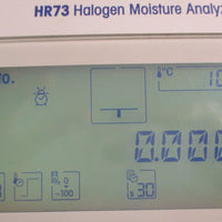 Mettler Toledo HR73 Halogen Moisture Analyzer w/ Power Cord 100120/200240V