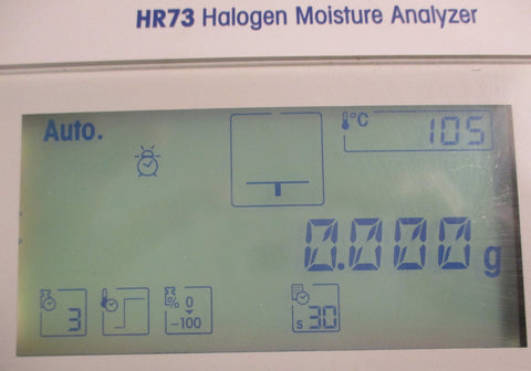 Mettler Toledo HR73 Halogen Moisture Analyzer w/ Power Cord 100120/200240V