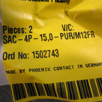 Phoenix Contact SAC-4P-15,0-PUR/M12FR Sensor/Actuator Cable 4A 48VAC 60VDC