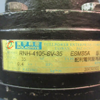 Roladrive Gear Reducer RNH-4105-SV-35 ESM85A Ratio:35 0.4kw Used
